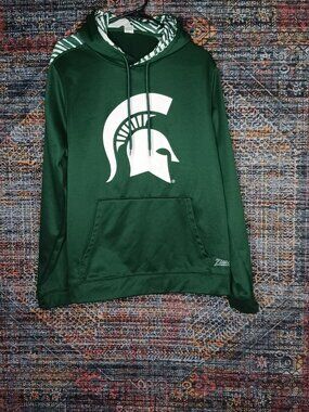 Zubaz mens Michigan State Spartans fleece lined hoodie L